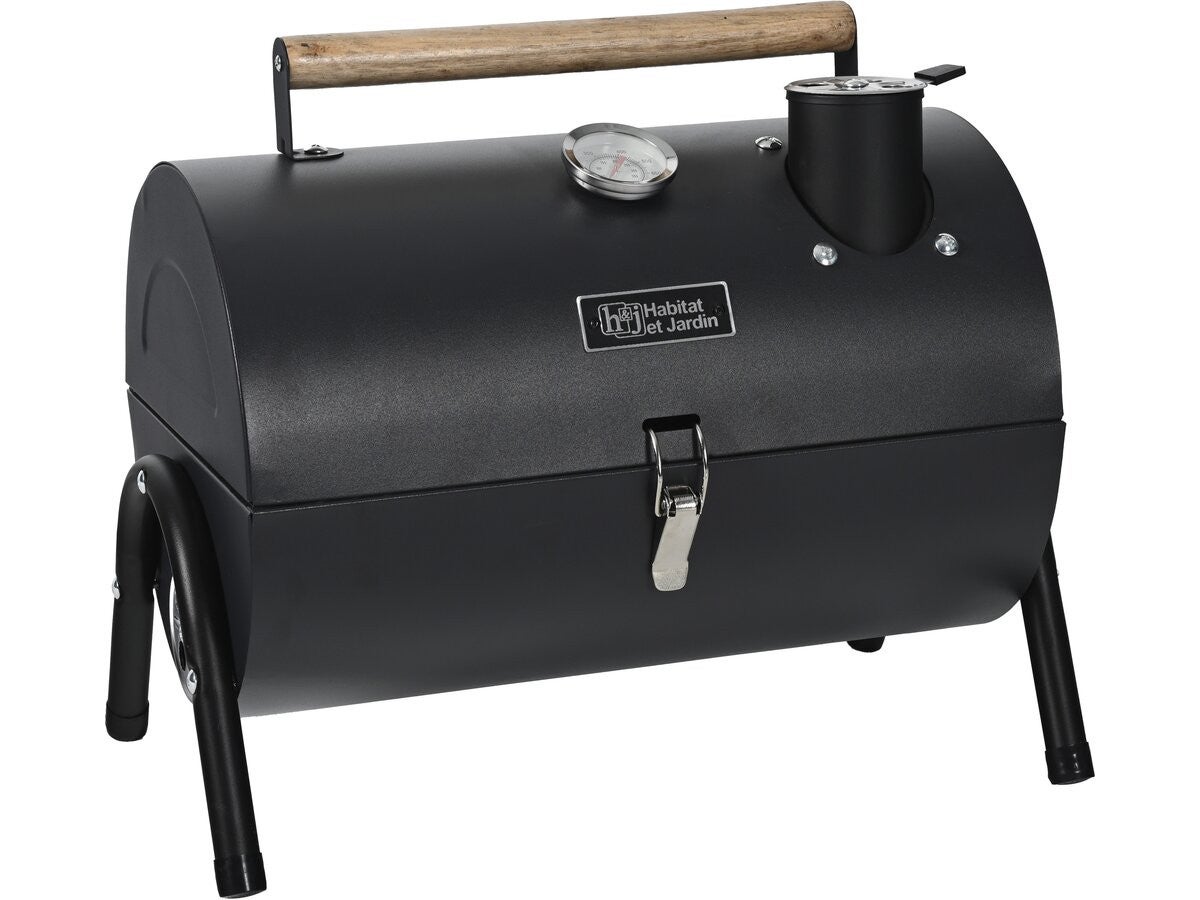 Przenosny grill weglowy "Kapitan" - 42 x 27 x 43 cm - Czarny