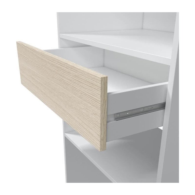 Dressing DRESS - Penderie 2 barres + 3 niches + 1 étagere + 1 tiroir - - 5