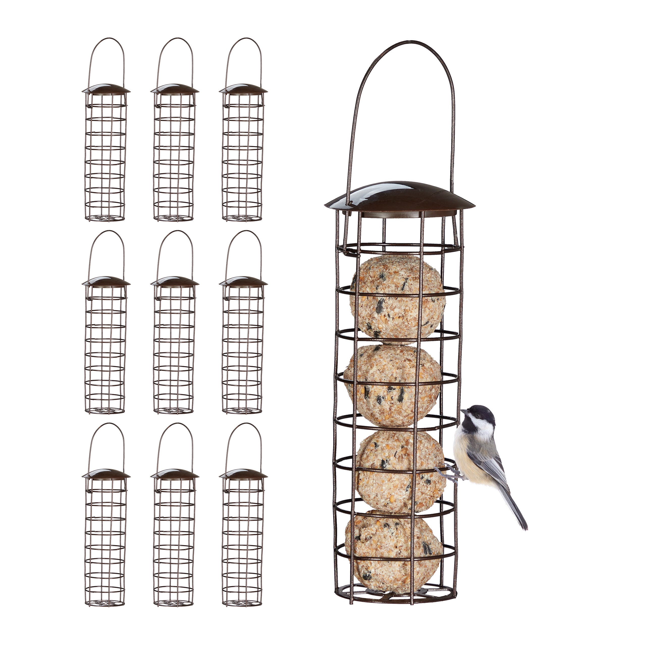 Urban Deco Mangiatoia Per Uccelli In Metallo Per Appendere La Stazione - Foto 11