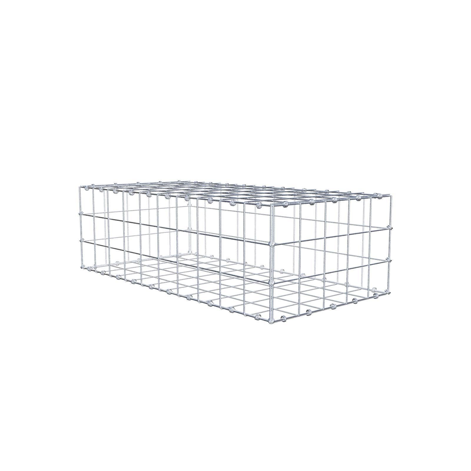 Gabion 100 cm x 30 cm x 50 cm (dł. x wys. x gł.), rozmiar oczka 10 x 10 cm, pierścień spiralny