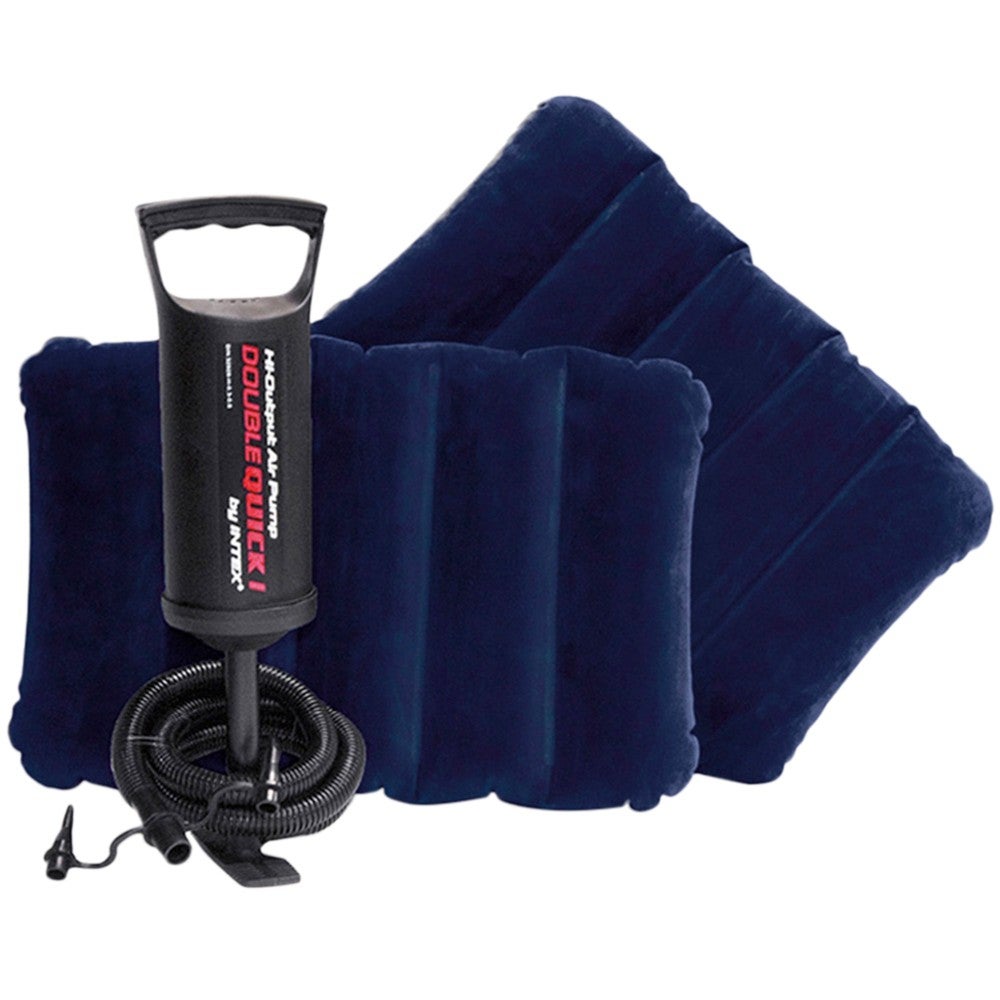 Matelas gonflable Intex Classic Downy + gonfleur inclus - 2 places large - 5