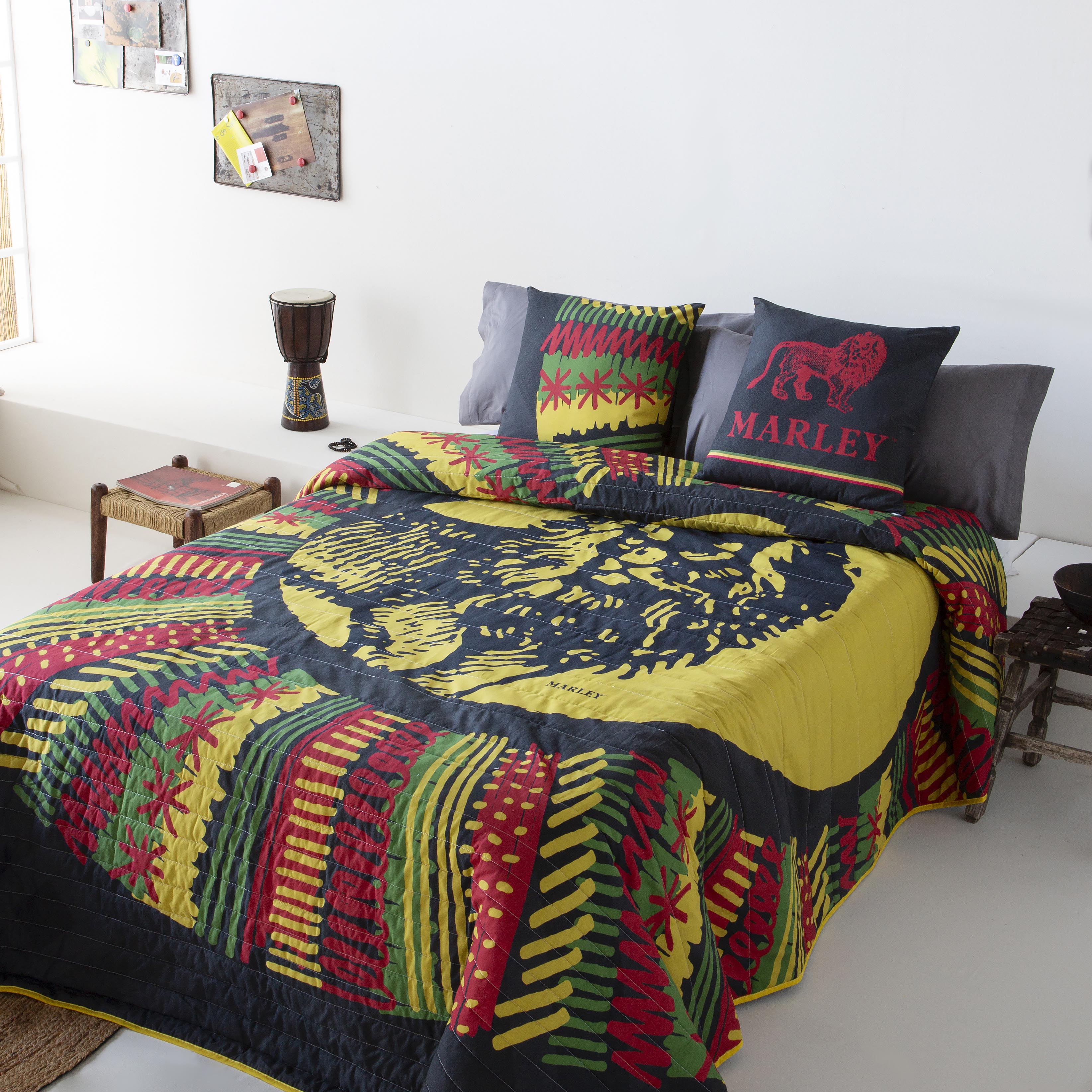 Marley - colcha bouti estampada cama 90 - microfibra - extra suave - incluye colcha bouti + 1 funda de cojin - ethnical