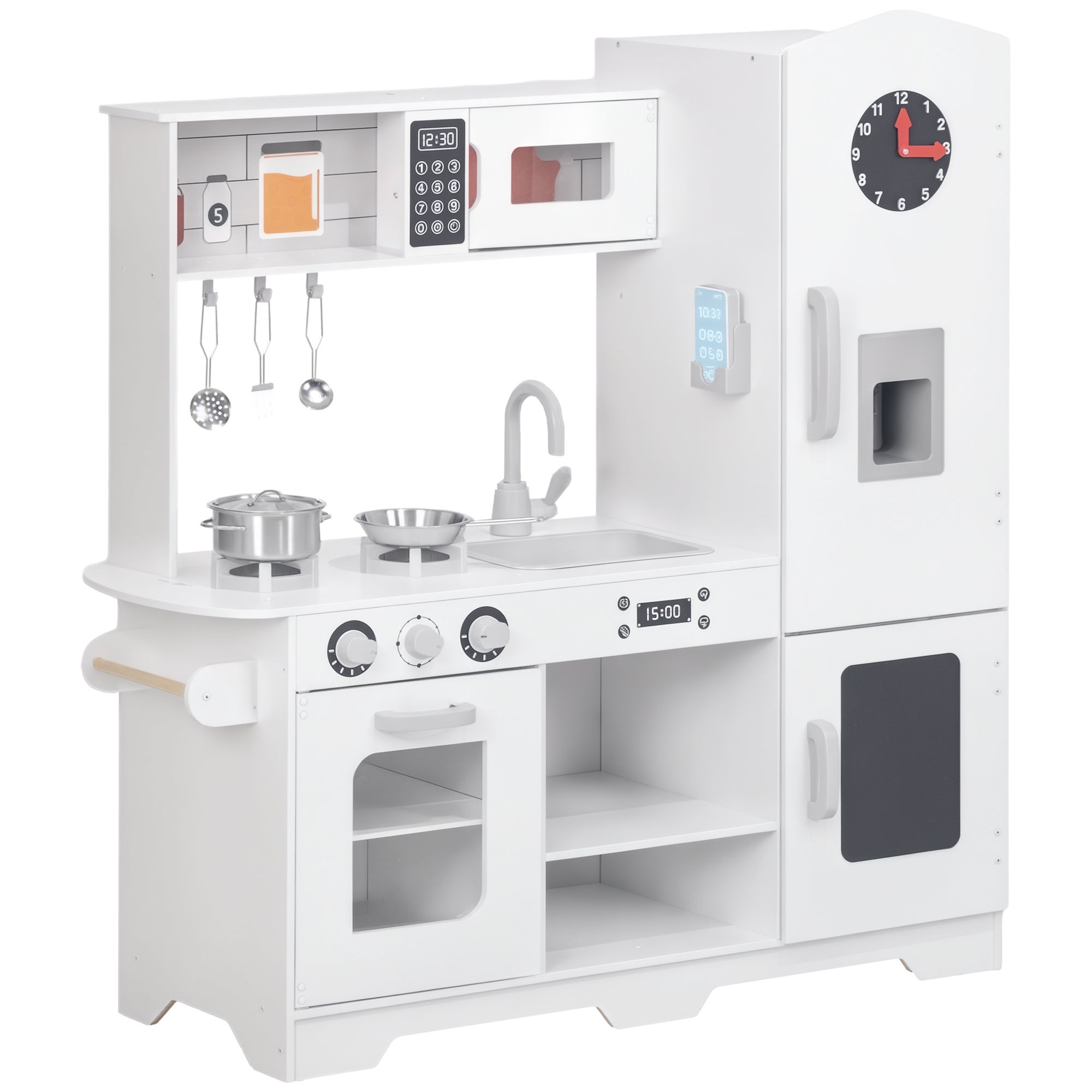 Cuisine pour enfants en bois avec plaque de cuisson, robinet, évier ...