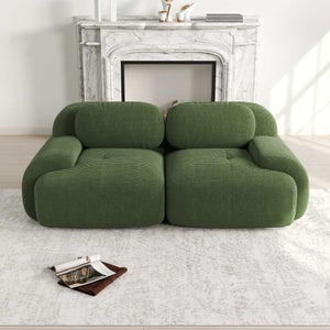 Canapé MALUNG Velours Vert foncé 3 places