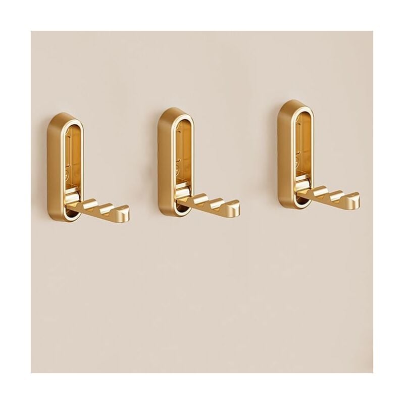 Zestaw 3 dekoracyjnych haczyków ściennych, haczyków teleskopowych, haczyków składanych niewidocznych