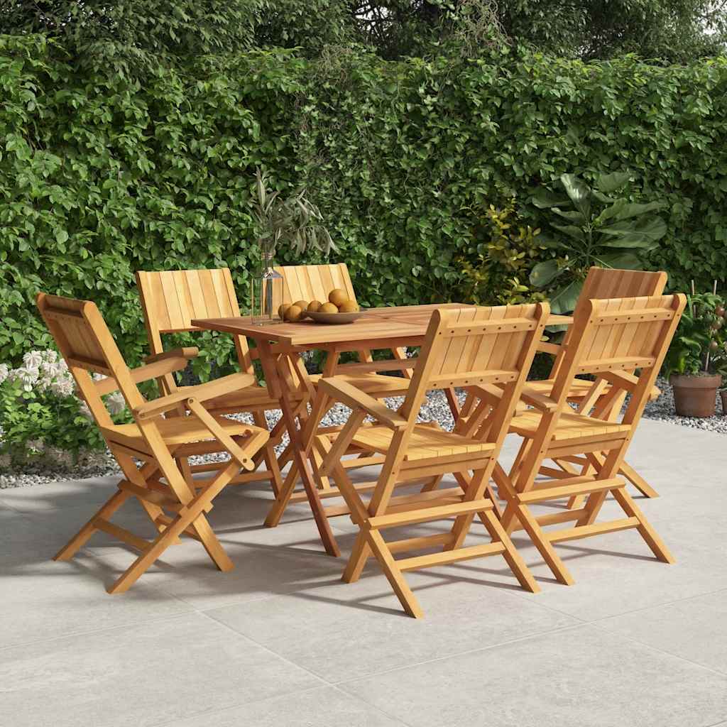 Chaises de jardin pliantes lot de 6 55x61x90cm bois massif teck | Leroy ...