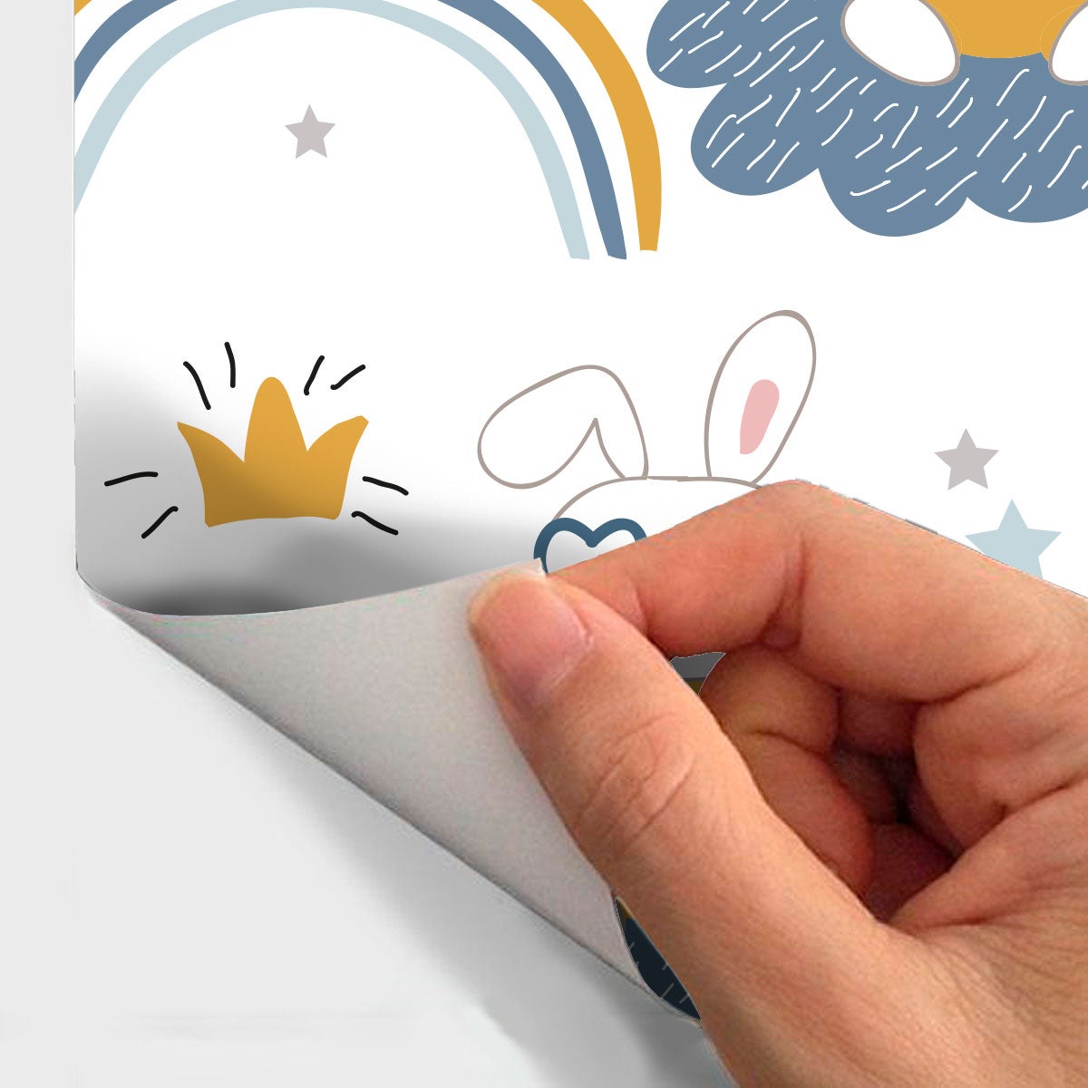 Adesivo carta da parati dei animali tra le nuvole - Sticker adesivo - adesivi murali - 60x60cm - 4