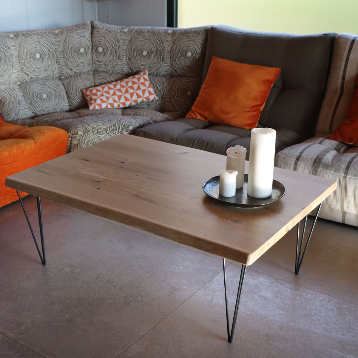 Pied table basse métal T_STAR 41 cm Finition Terra Cotta - RAL3022 - 4