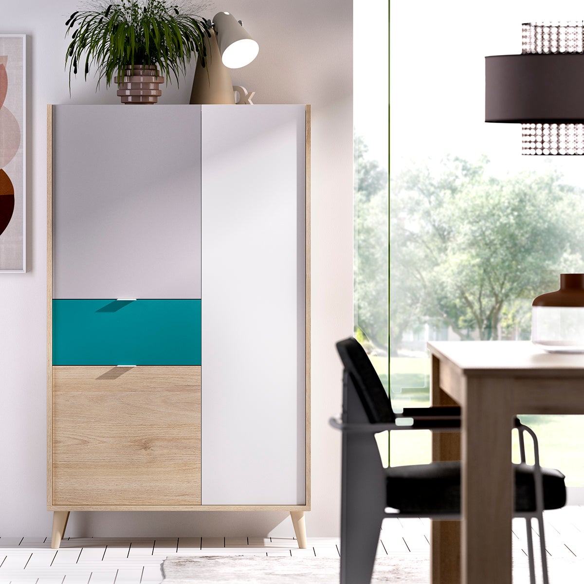 NOVA Modulo Vertical 2 puertas 1 cajon - 9
