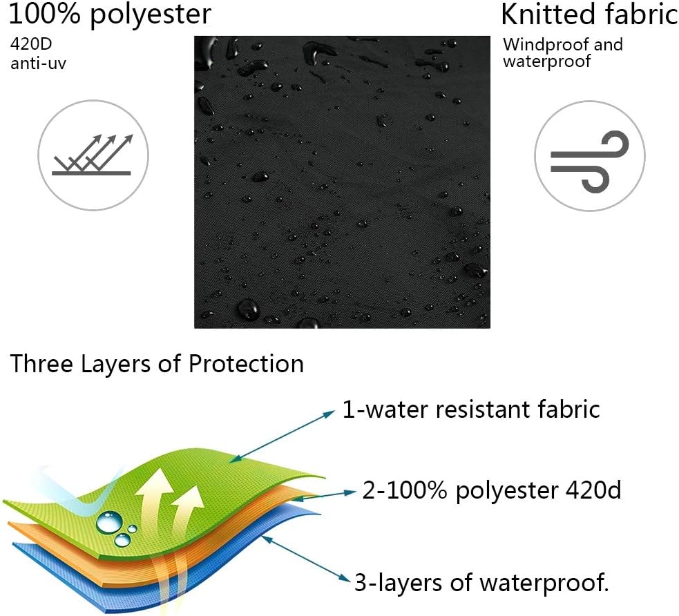 Housse de Balancelle de Jardin Oxford Imperméable Bâche de Balancelle Anti-UV Couverture de Protection Balançoire Extérieur - 2