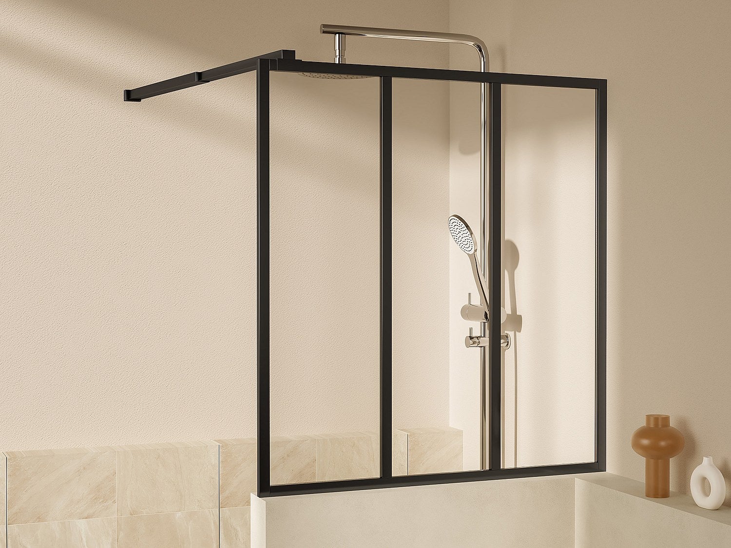 Kabina prysznicowa w stylu industrialnym - 90 x 100 cm - ZONIVRA