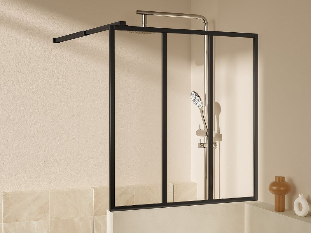 Kabina prysznicowa w stylu industrialnym - 90 x 100 cm - ZONIVRA