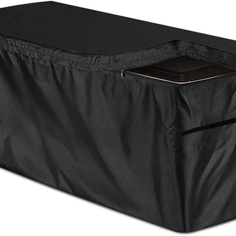 Wodoodporna osłona ogrodowa wykonana z tkaniny Oxford 210D, osłona skrzyni do przechowywania na zewnątrz z zamkiem błyskawicznym, osłona skrzyni na p