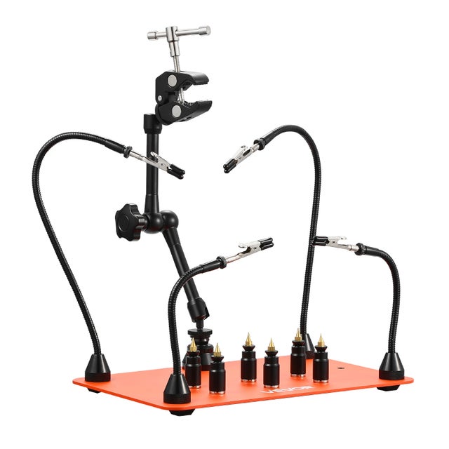 Stazione Saldatura Magnetica VEVOR - Terza Mano Con Lente 3X E LED Regolabile