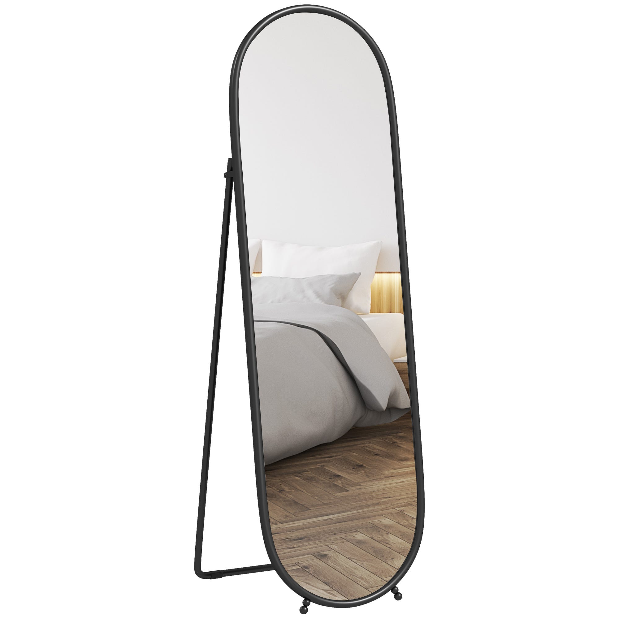 Miroir mural ovale en velours 60x160 cm Santes SKLUM Blanc Cassé Miroir mural ovale en velours 60x160 cm Santes SKLUM Blanc Cassé
