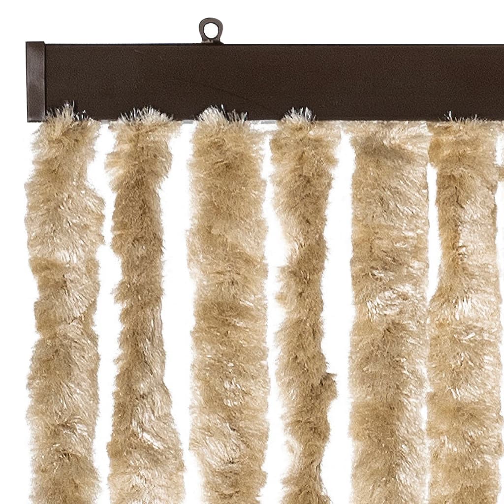 Moustiquaire | Rideau anti-moustique Beige 100x220 cm Chenille CFW78483 - 4