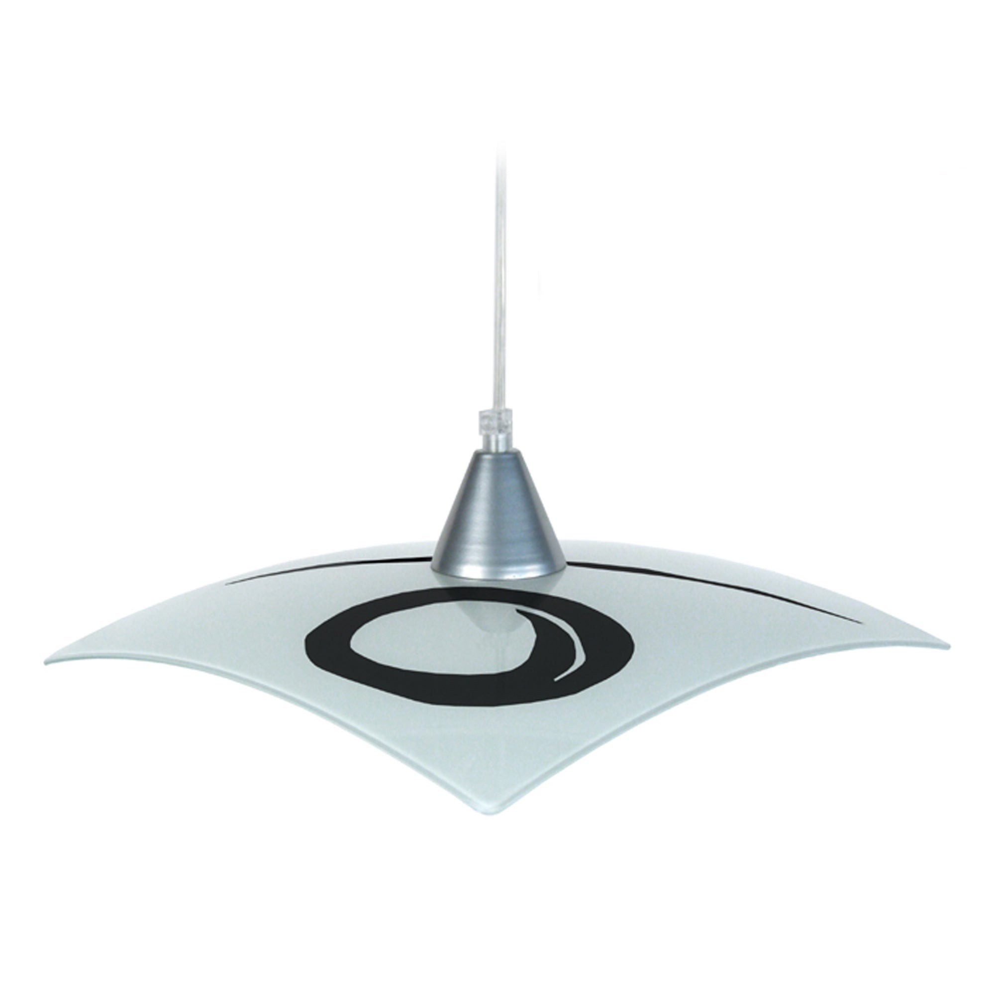 Suspensión tosel ,vidrio,blanco , a70xd30xp 30cm