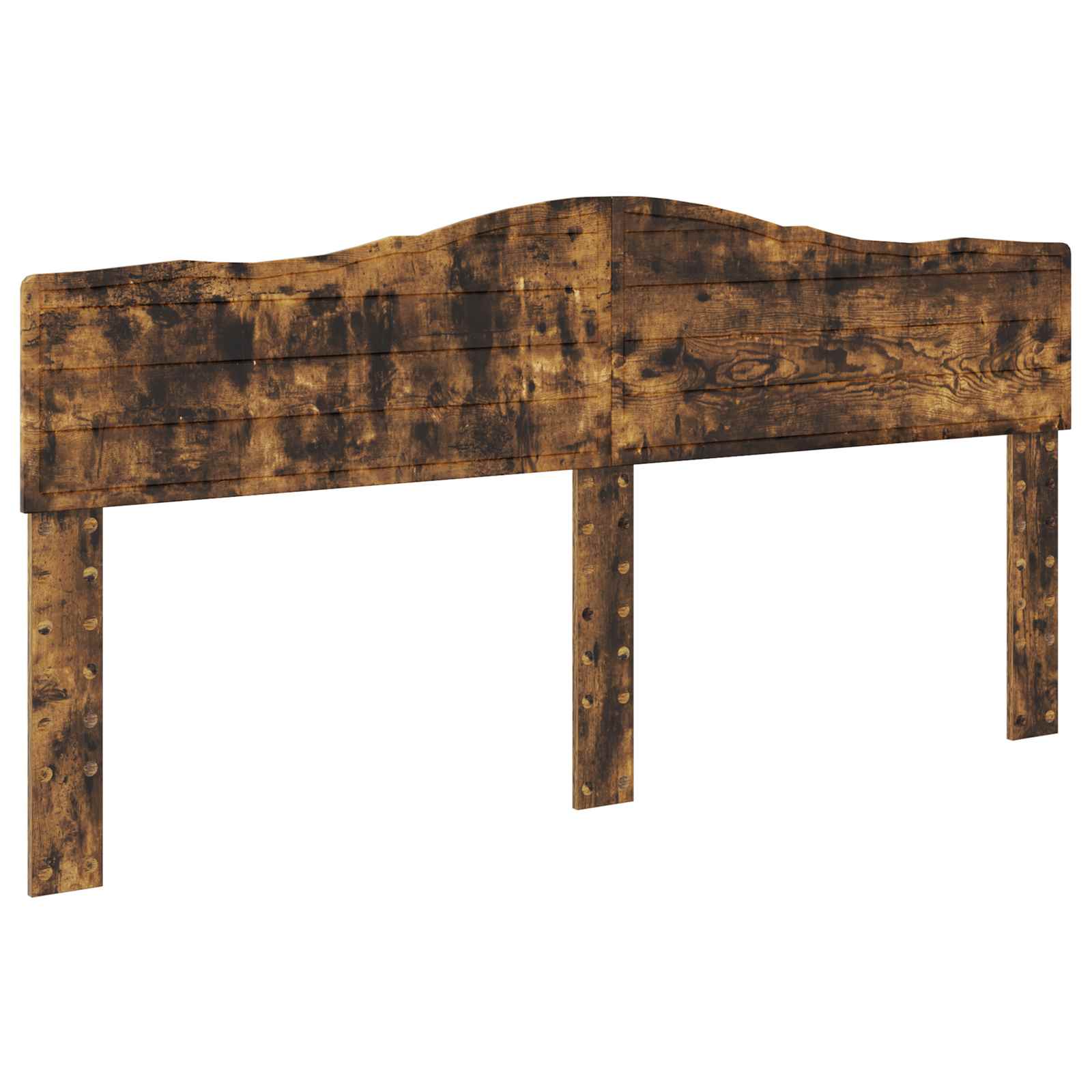 Lit de rangement chêne fumé 180 x 200 cm en panneau de bois - 7
