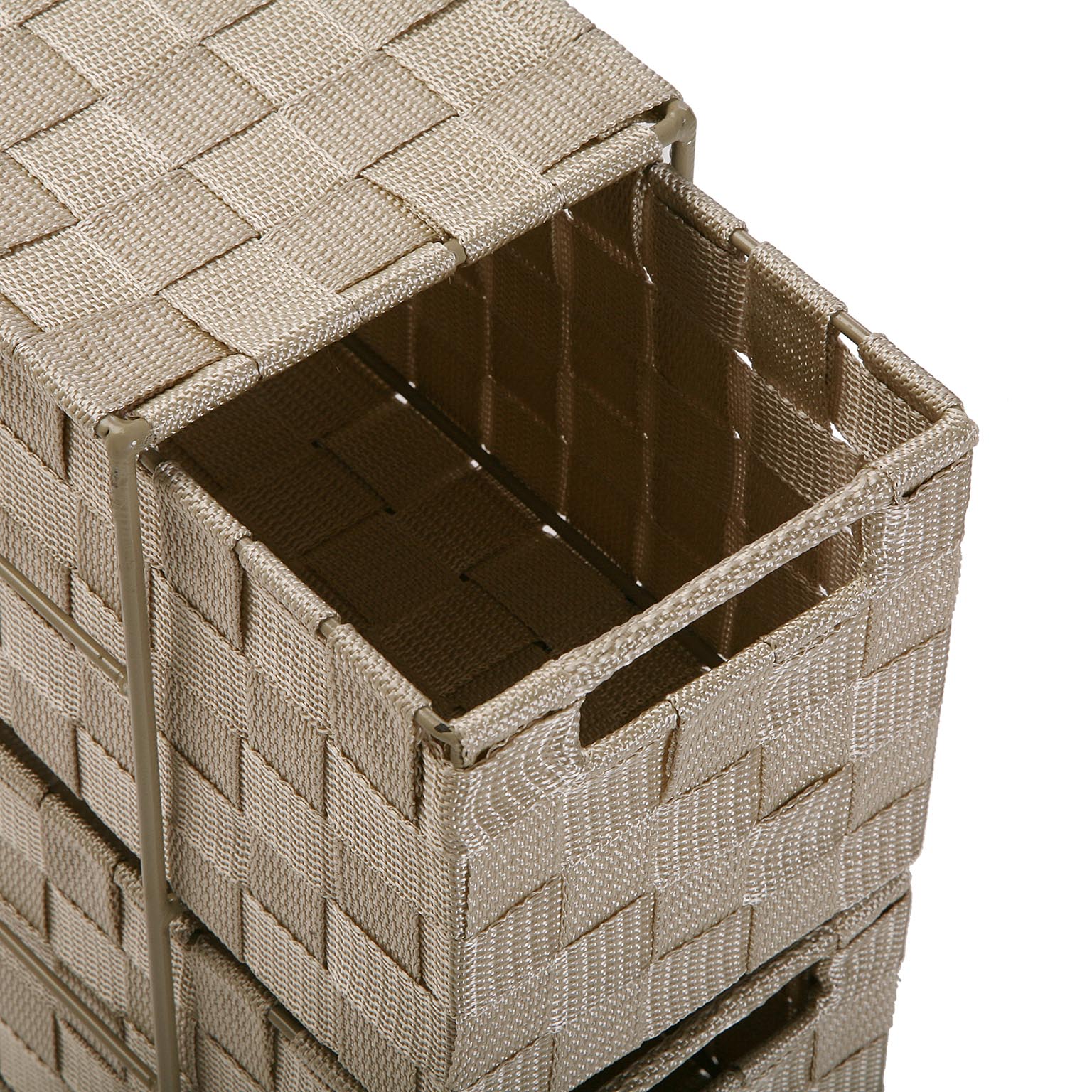 Versa Mannheim Armoire de salle de bain, Commode organisation, Beige, 57x28x15,5cm - 3