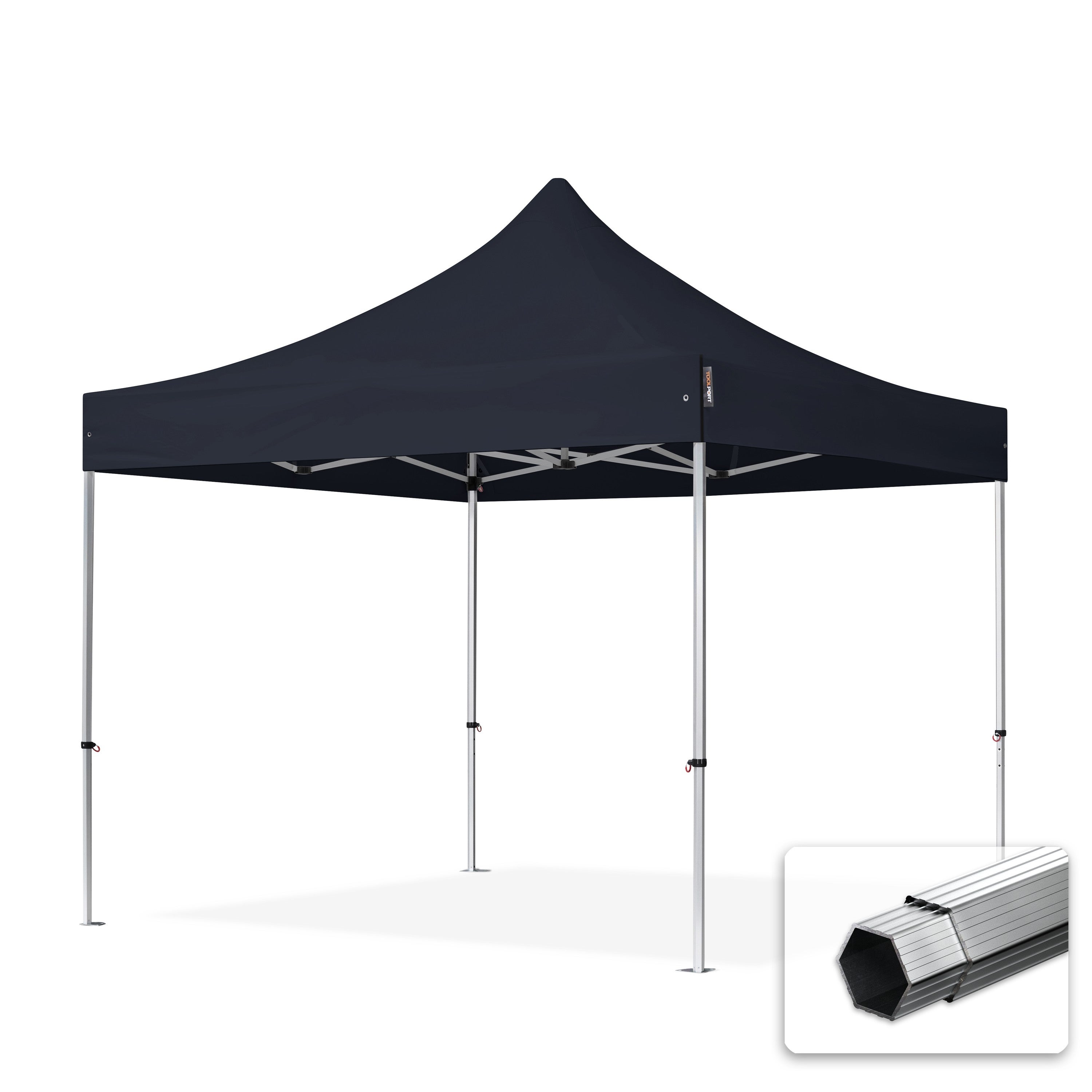 3x3 m Namiot Ekspresowy, PROFESSIONAL Alu 40mm, trudnopalny, czarny