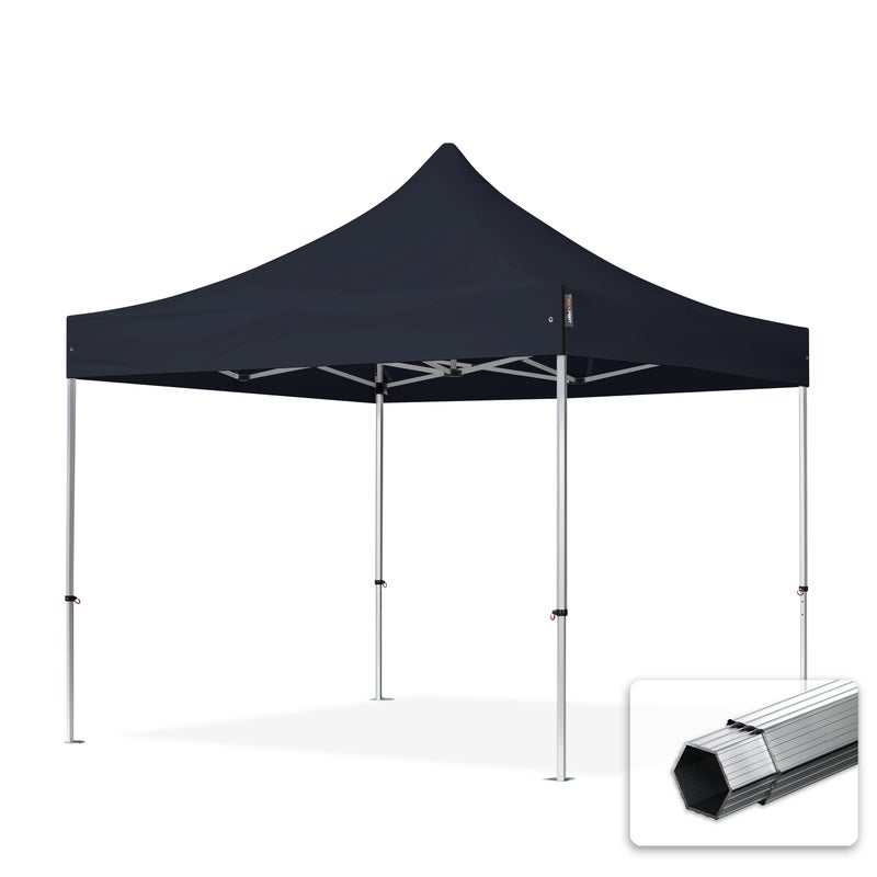 3x3 m Namiot Ekspresowy, PROFESSIONAL Alu 40mm, trudnopalny, czarny