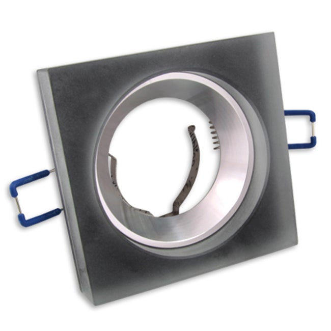 Oprawa halogenowa LED GU10 Mira kwadratowa 9cm IP20 szklana czarna MasterLED