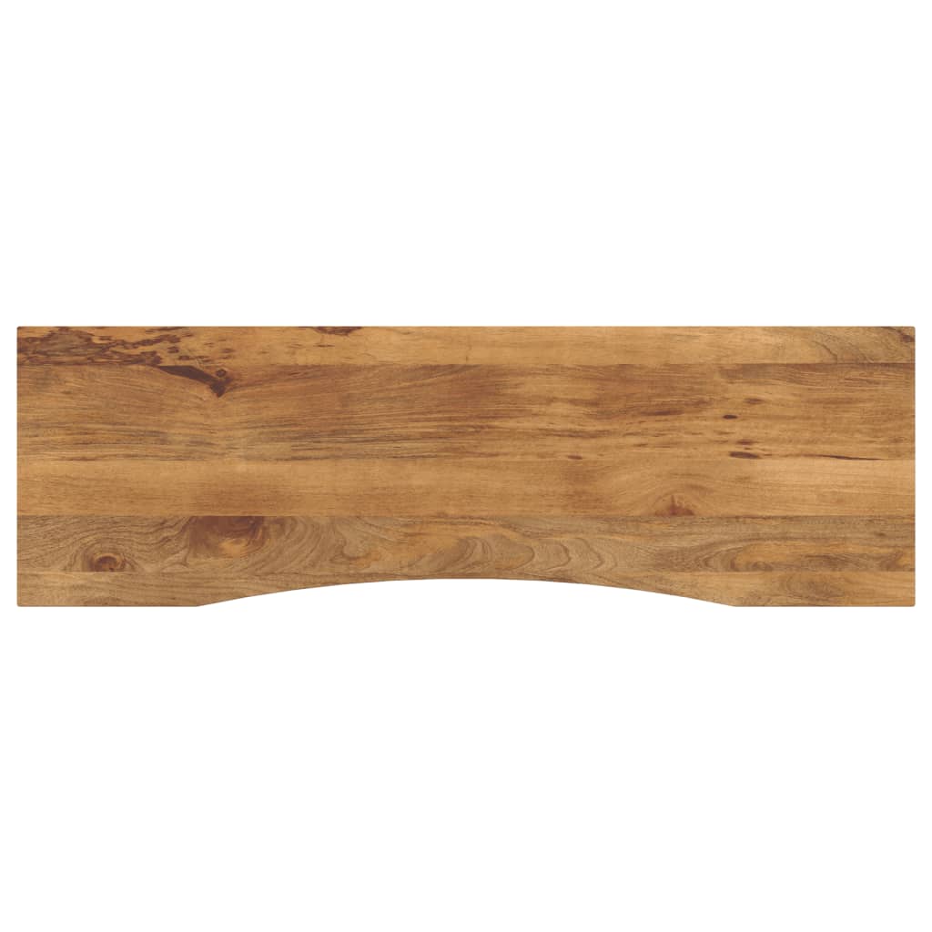 Dessus de bureau avec courbe 160x50x2,5 cm manguier massif brut - COMFORTXL - 2