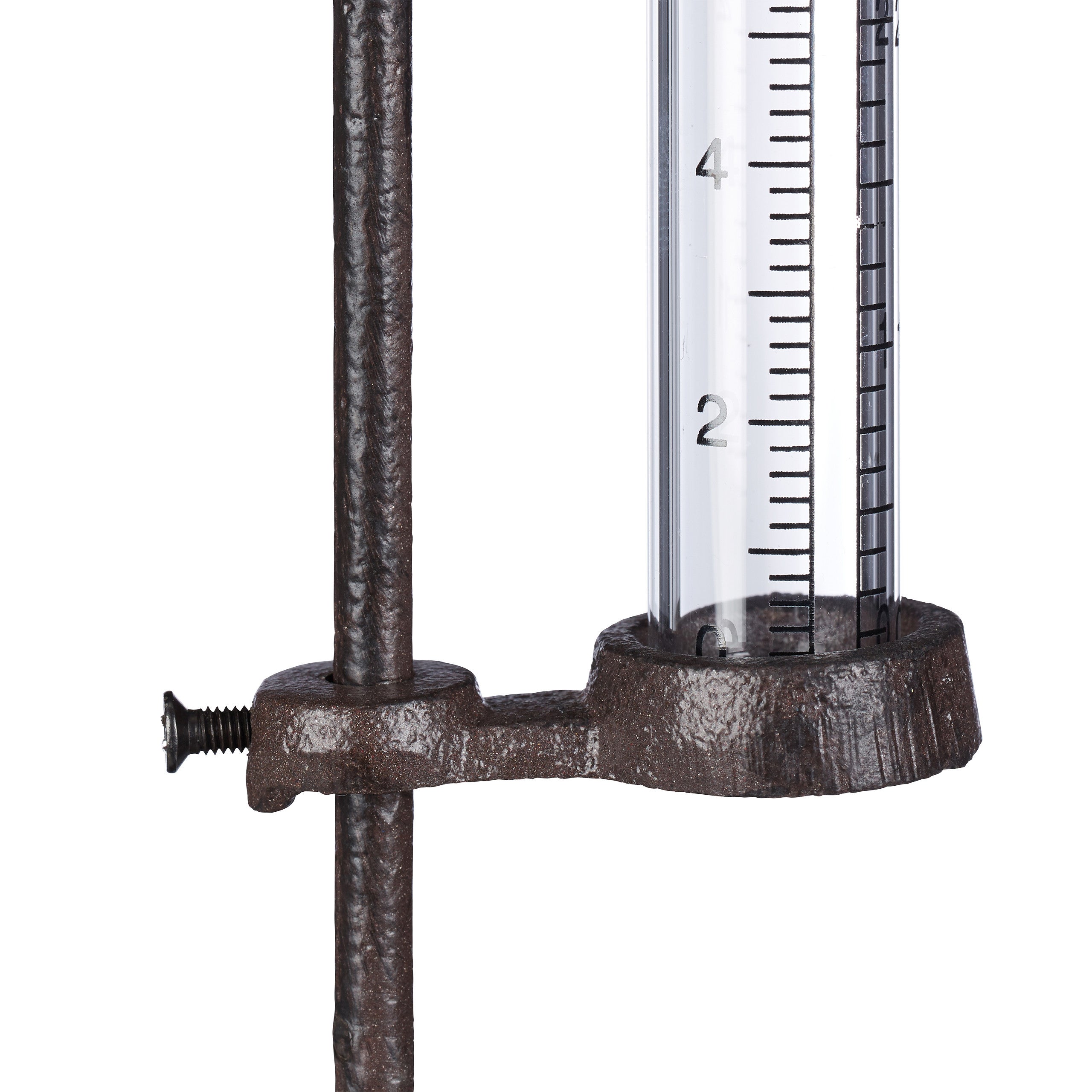 Pluviomètre décoration en métal, outil pour l'extérieur, coq, 17cm 7 pouces, piquet de terre, bronze, antigel, Relaxdays - 6