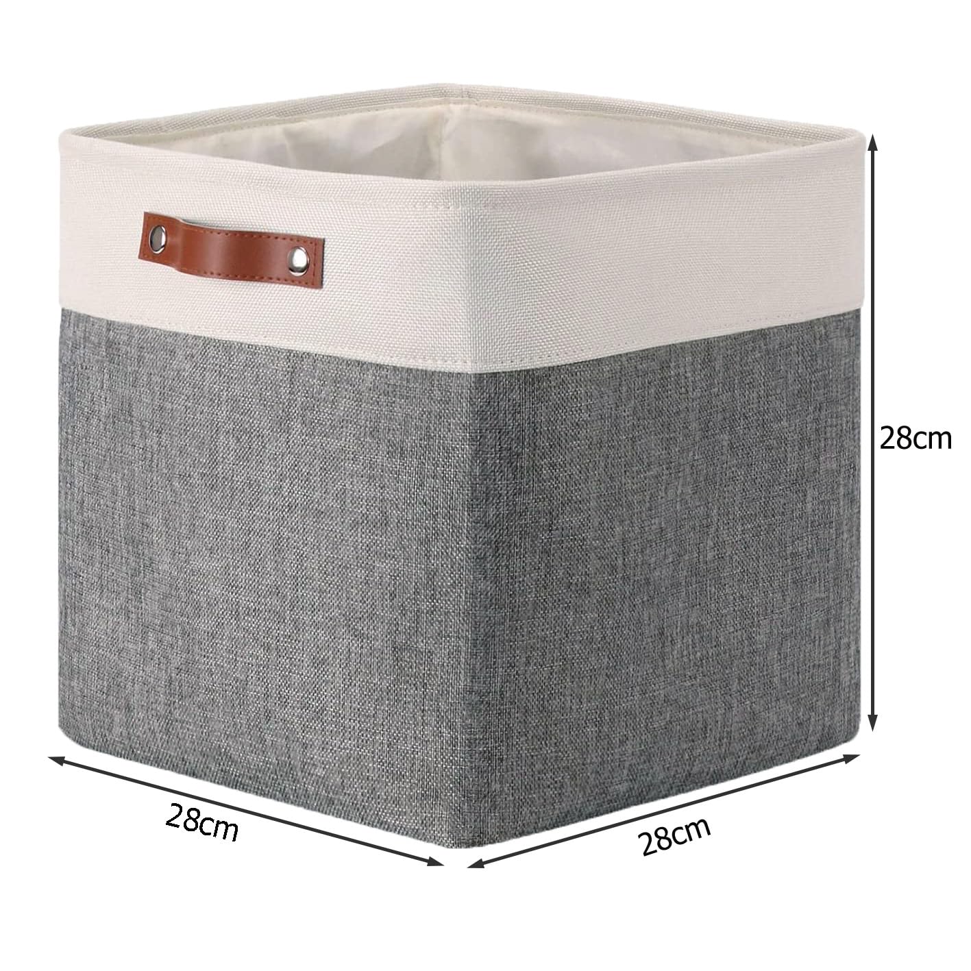 Casafield Lot De 12 Bacs De Rangement Pliables En Tissu Gris Paniers En Tissu Pliables De 28 Cm Pour Tag Res Organiseurs Et Plus Encore~p121947247