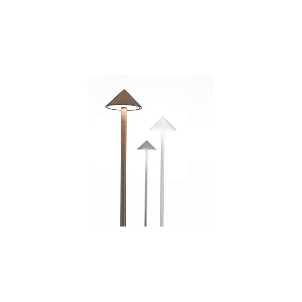 Lampada a led da tavolo Pina Pro Corten ricaricabile e dimmerabile senza fili Zafferano 2200-2700-3000K - 4