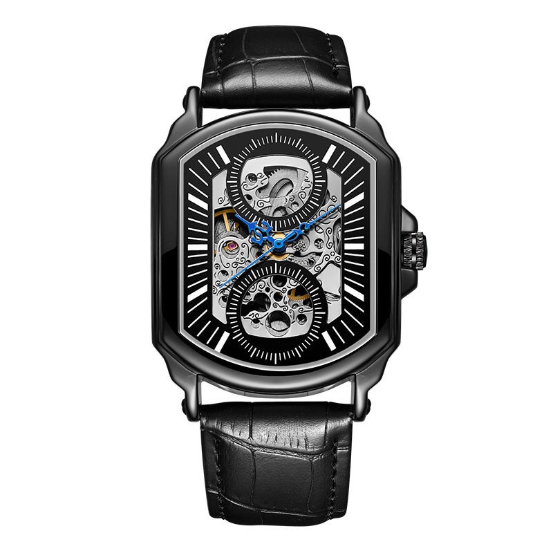 OLEVS Orologio Automatico da Uomo, Scheletrato con Tourbillon Senza Batteria, Lussuoso in Acciaio Inossidabile con Data, Meccanico Impermeabile e alla Moda