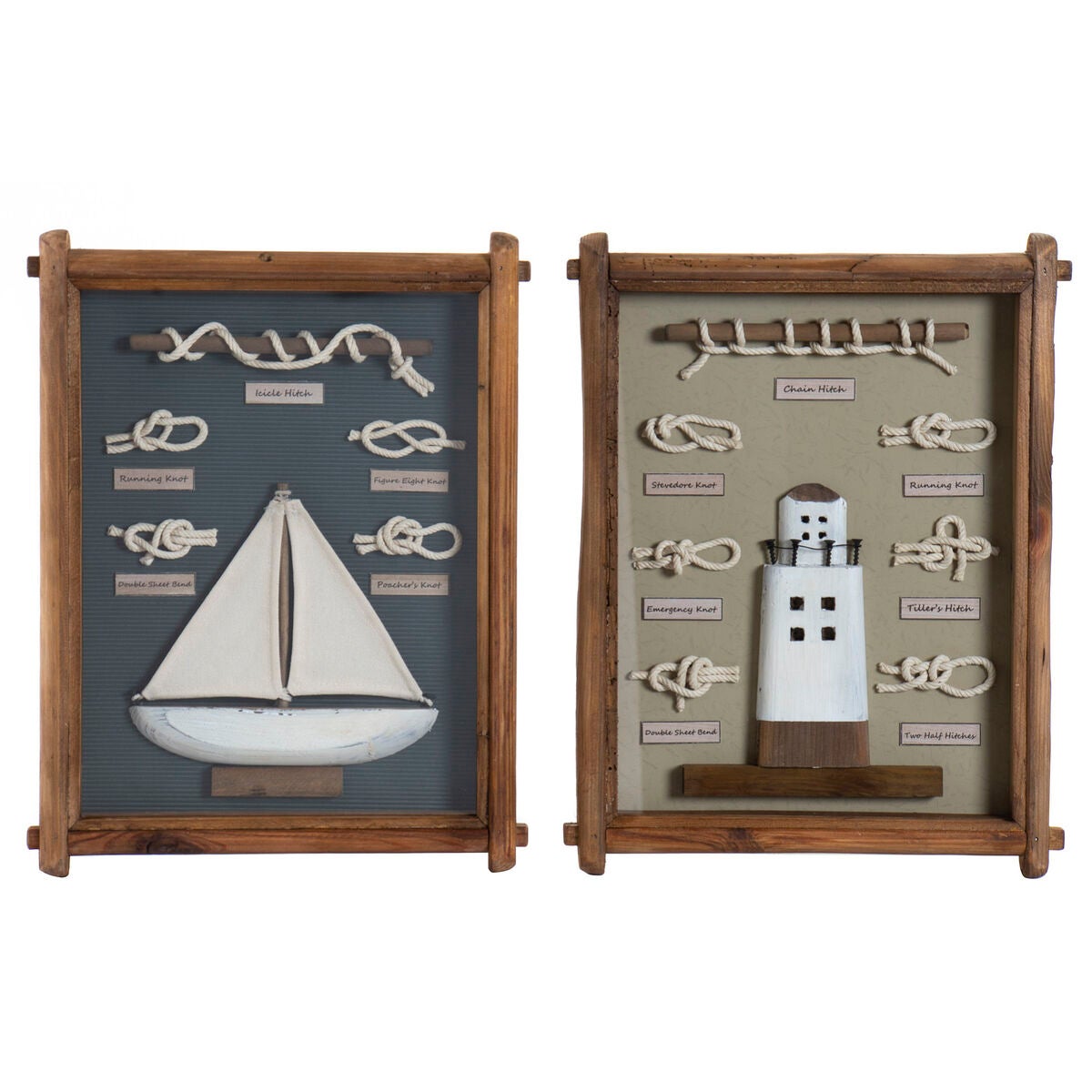 Cuadro dkd home decor 34 x 4 x 46 cm nudo mediterráneo (2 unidades)