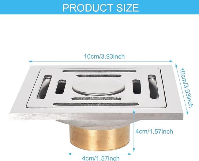 Scarico A Pavimento Anti-Odore In Acciaio Inox - Con Filtro Rimovibile Per Bagno E Cucina - Foto 1