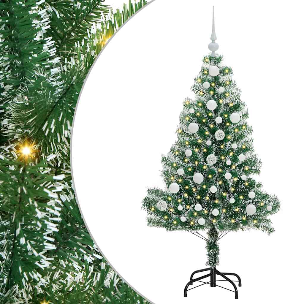 Sztuczna choinka z śnieżnym pokryciem z lampkami LED 120 cm