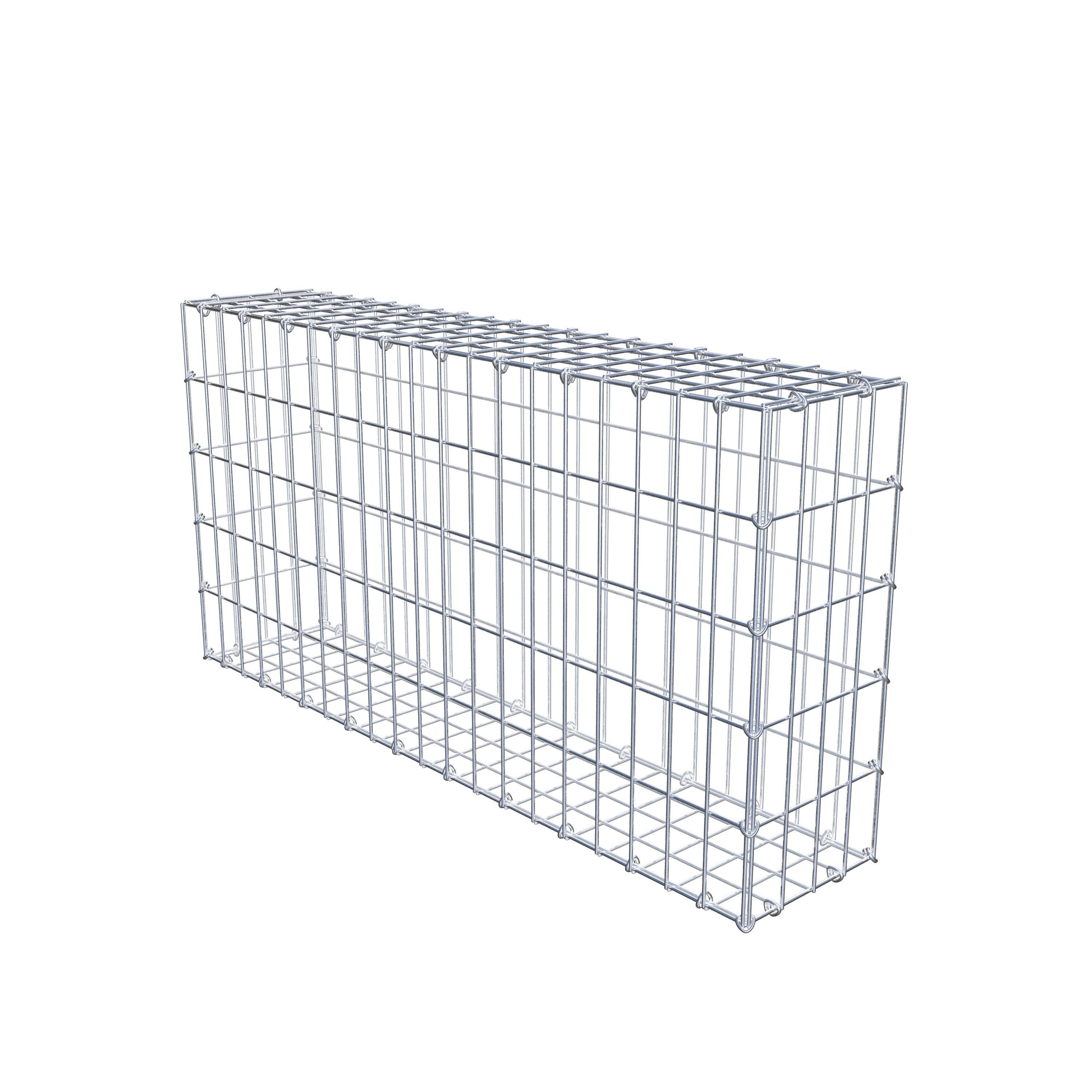 Gavión de acero galvanizado 100x50x20cm (LxAxP), malla 5 x 10cm, Anillo en C, jaula metálica para muro o jardín - 7