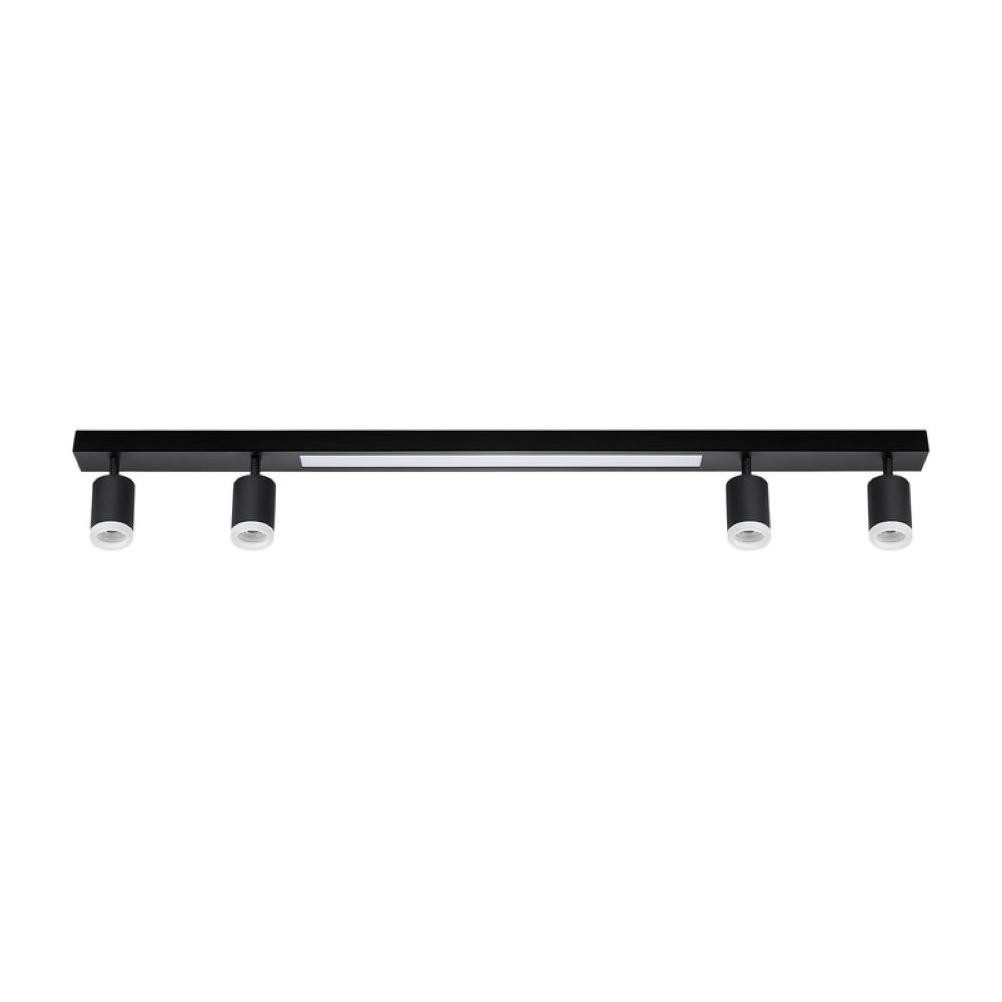 ZMH Ściemnialna lampa sufitowa LED 4 czarne żarówki 38W z pilotem 3000K-6500K regulowana 350°