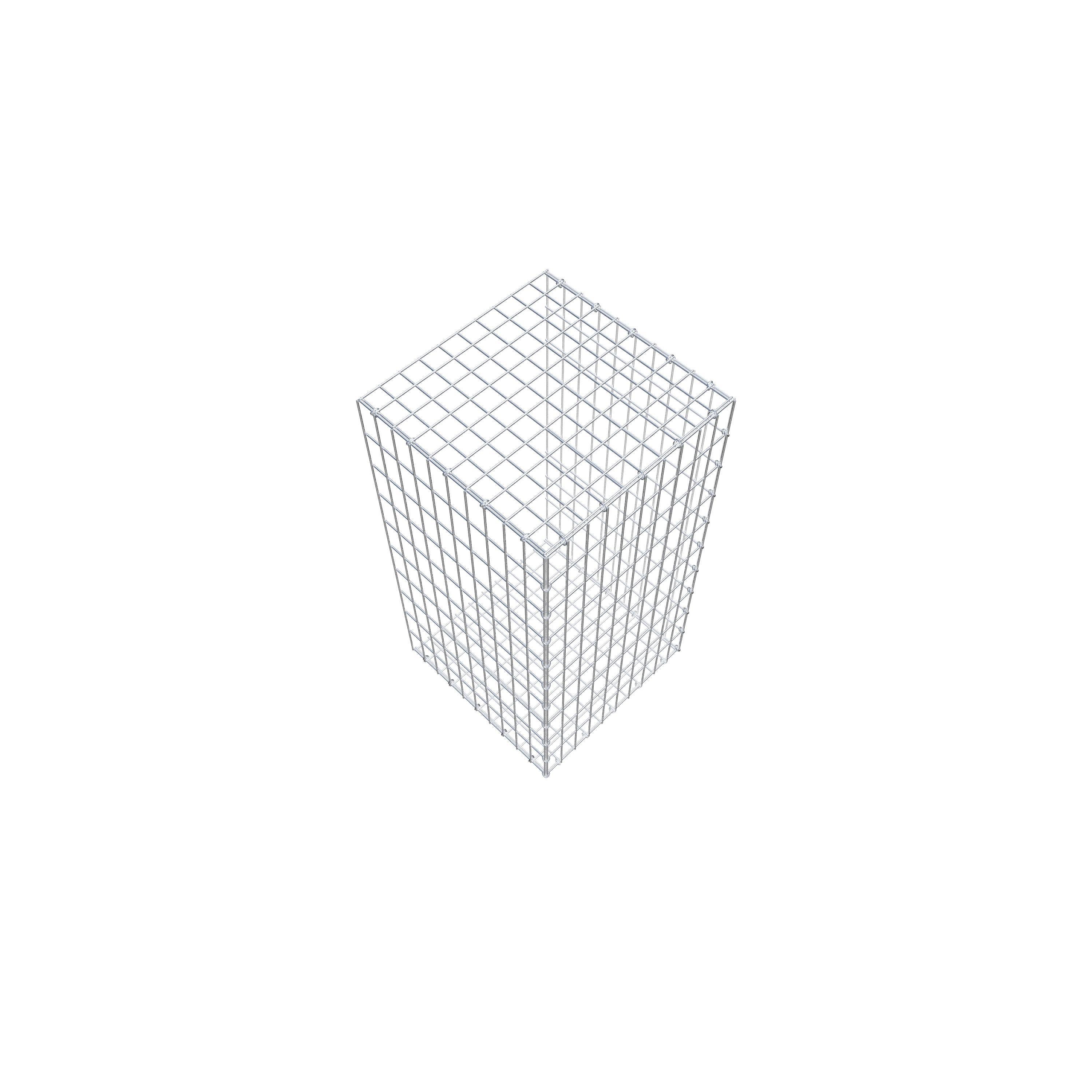 Gavión para alargar en acero galvanizado 100x50x50cm (LxAxP), malla 5 x 10cm, Anillo en C, sin rejilla frontal - 4
