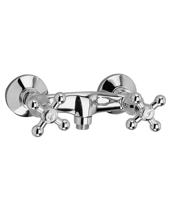 Soffione Doccia A Mano In Ottone Cromato 3 Pollici - Stile Vittoriano Con Ugelli In Silicone - Attacco Standard 1/2"