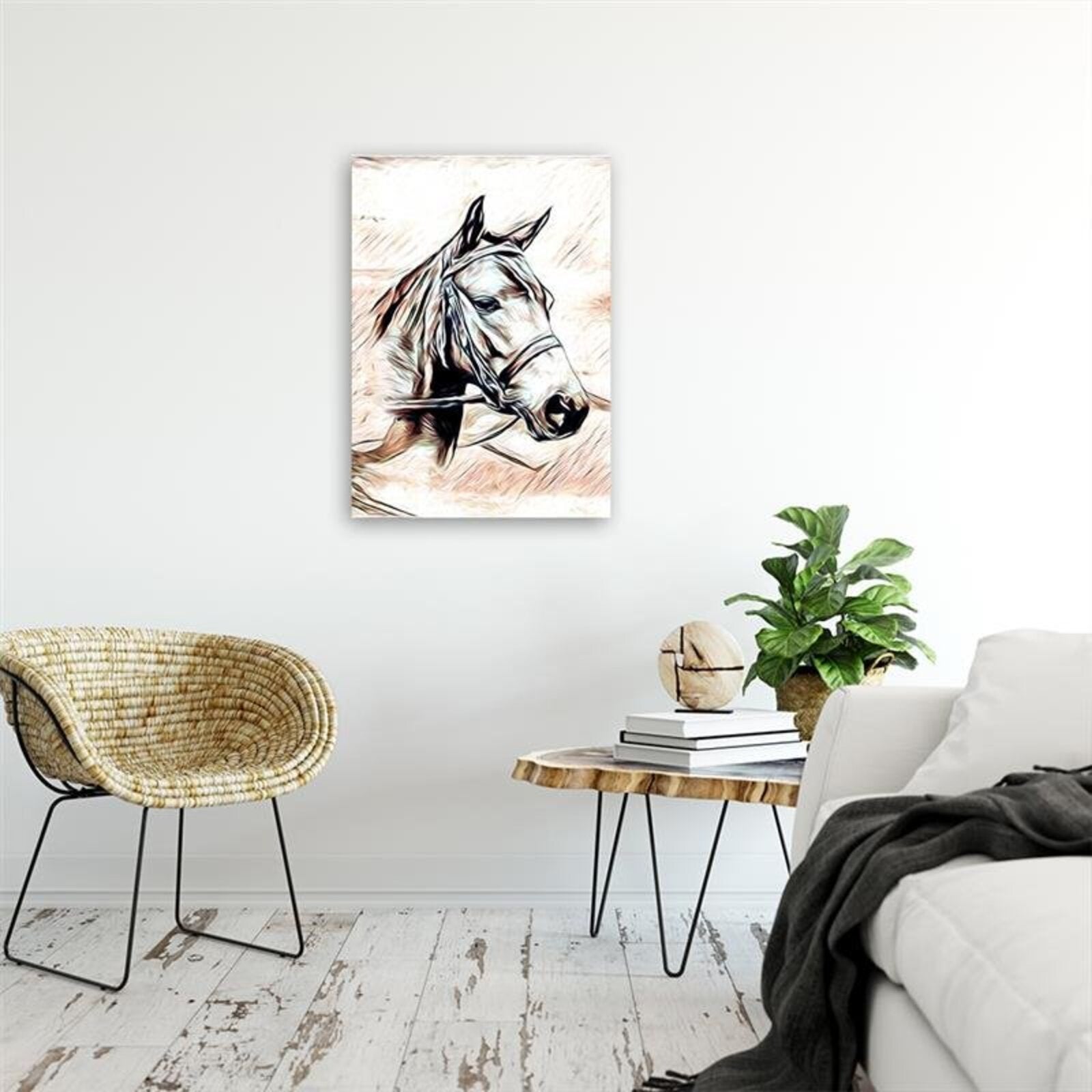 Tableau portrait de cheval - 50 x 70 cm - 4