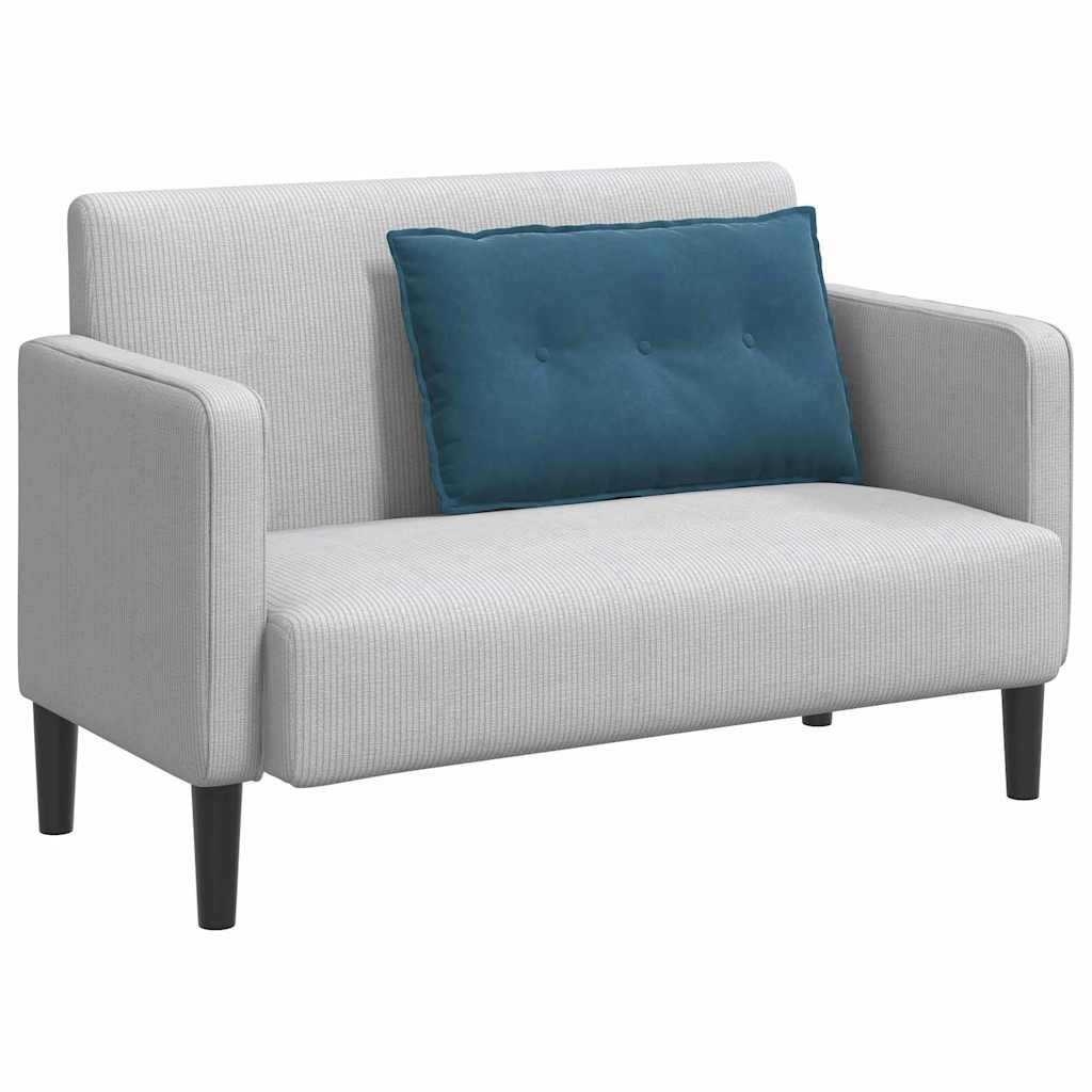 Coussin de Dos Bleu 80 x 50 cm Tissu en velours côtelé vidaXL - 4