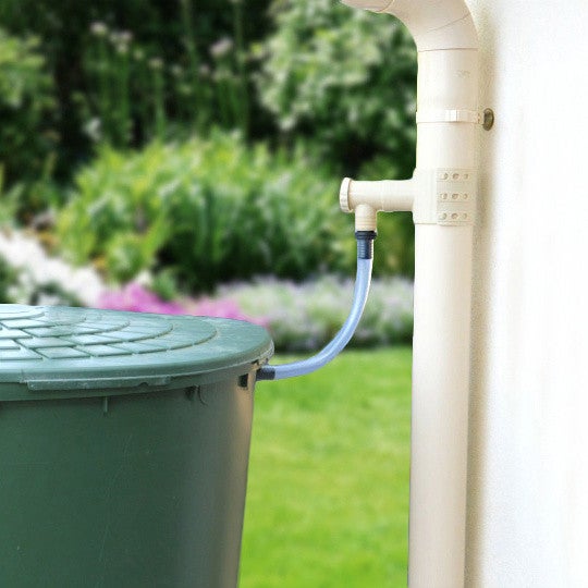 Récupérateur Eau De Pluie PVC + Scie Cloche - Adaptable Gouttières 75 à 100 Mm