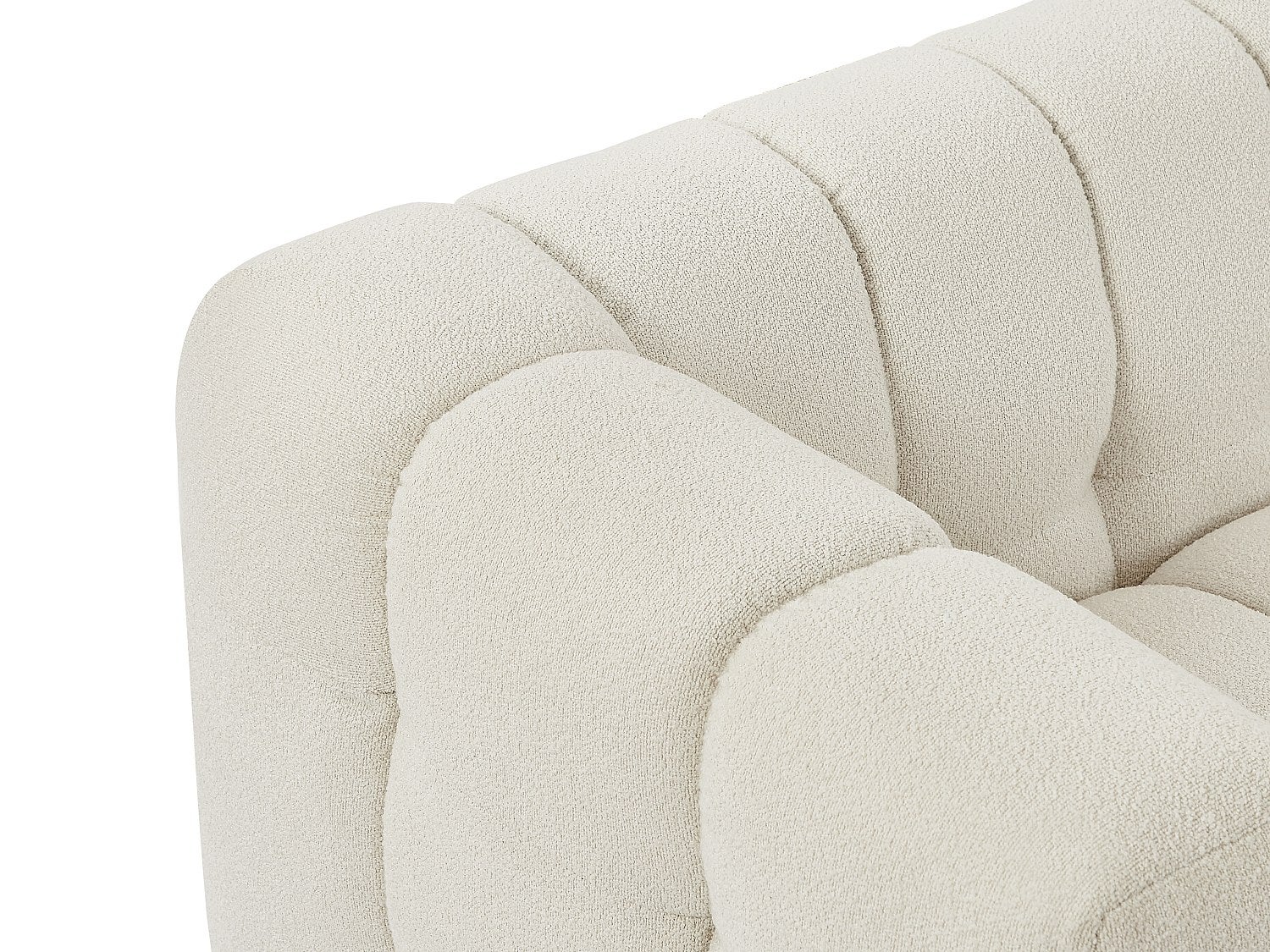 Canapé 3 places en tissu bouclette blanc ivoire LERICI de Pascal Morabito - 4