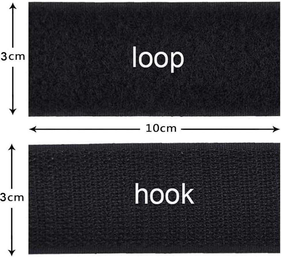 Lot de 20 30mmx10cm Bandes auto-adhésives extra fortes double face Rectangle Adhésif Double Face Noir Puissant Réutilisable - 2