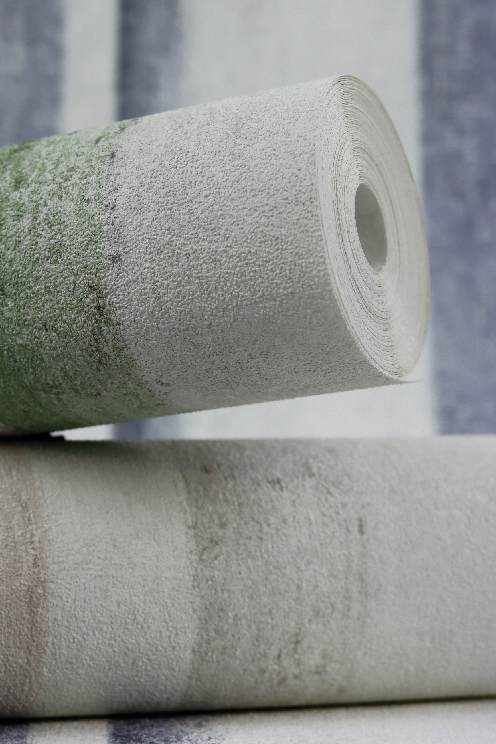 Carta da parati Rasch 617788 - Carta da parati in tessuto non tessuto con strisce in bianco crema e blu - 5