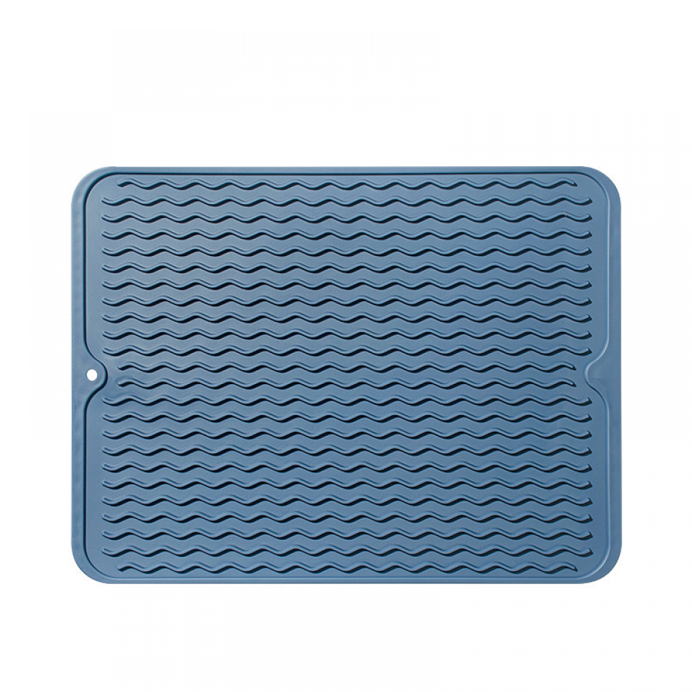 Wonwood_direct Scolapiatti in silicone, scolapiatti per stoviglie, lavello, Tappetino in silicone resistente al calore, antiscivolo, grande 40x30cm Verde