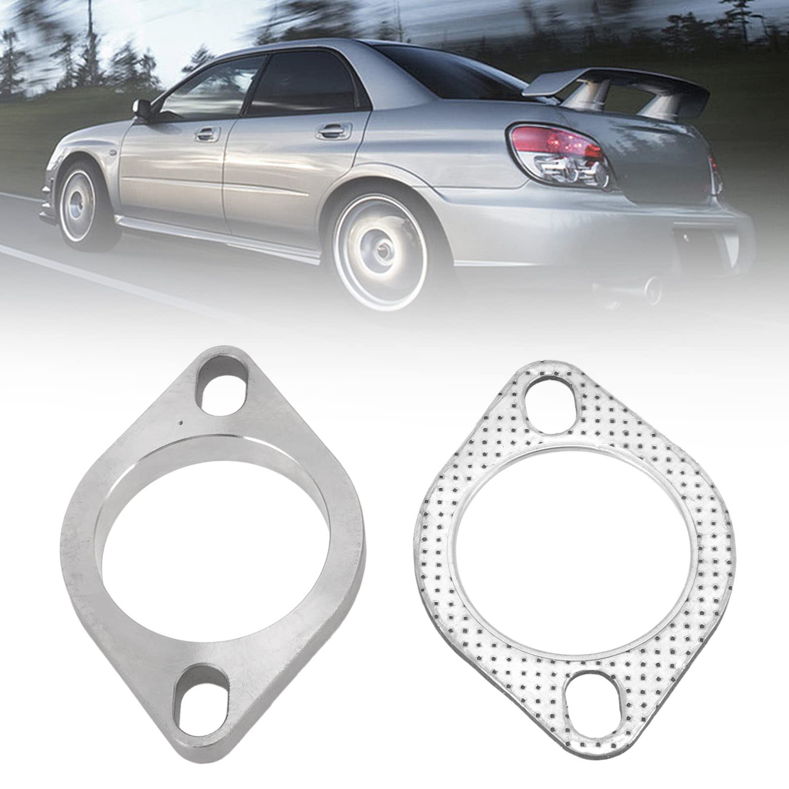 Kit Flangia Scarico 2 Pollici - Acciaio Inox, 2 Bulloni, Per Tubi E Silenziatori - Foto 14