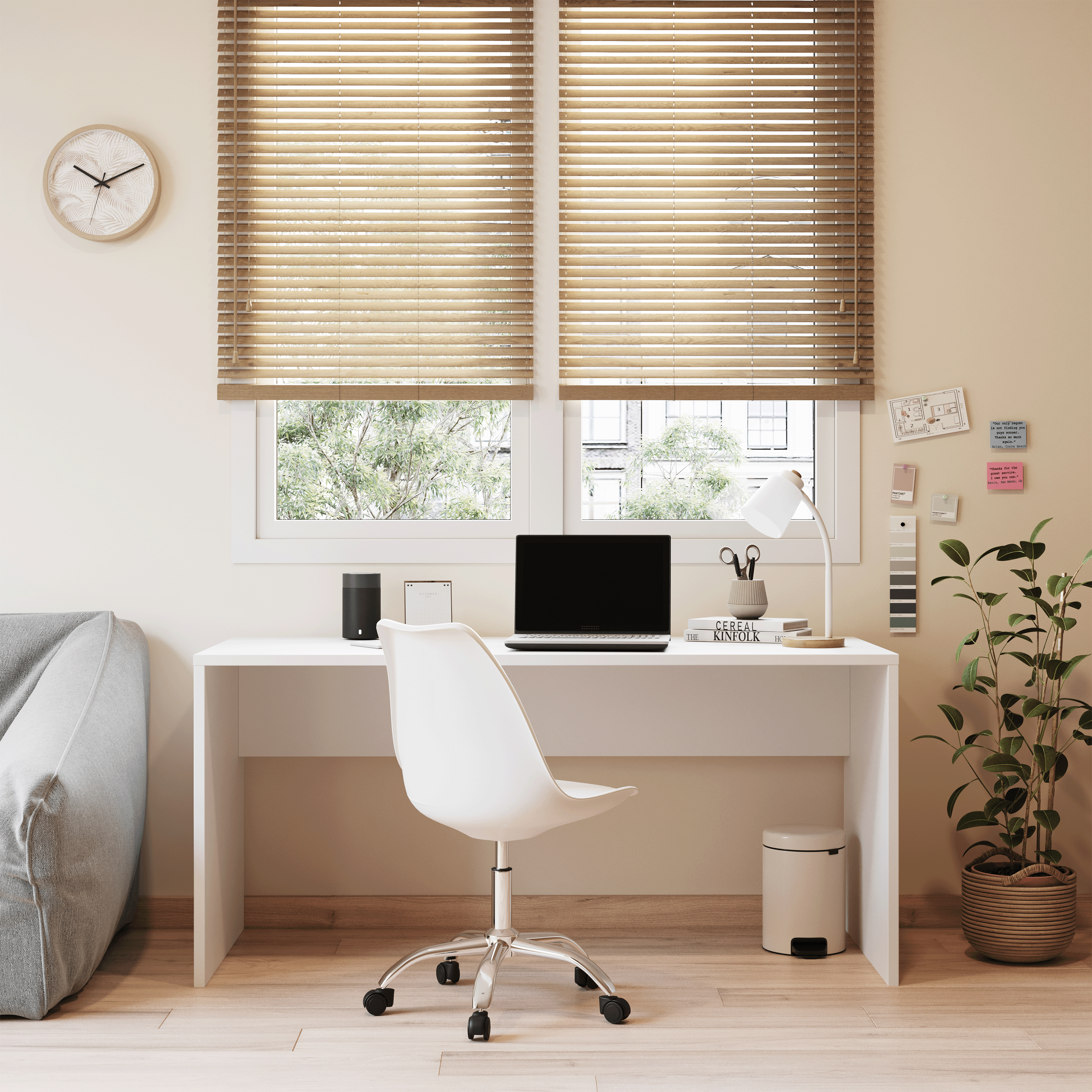 Estore laminado de madeira bege RUSHMORE - 27 mm - 70 x 150 cm - INSPIRE - 6