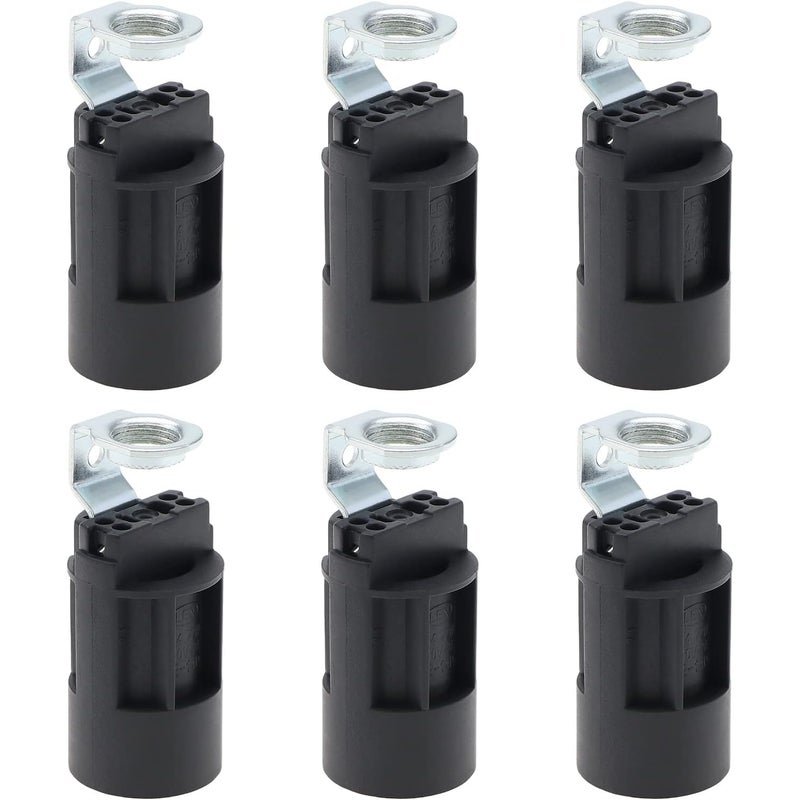 The Lord of the Tools 6 szt. Oprawka do żarówek E14 Bougie 250V 2A Plastikowa podstawa lampy Gniazdo do lampy do produkcji lamp