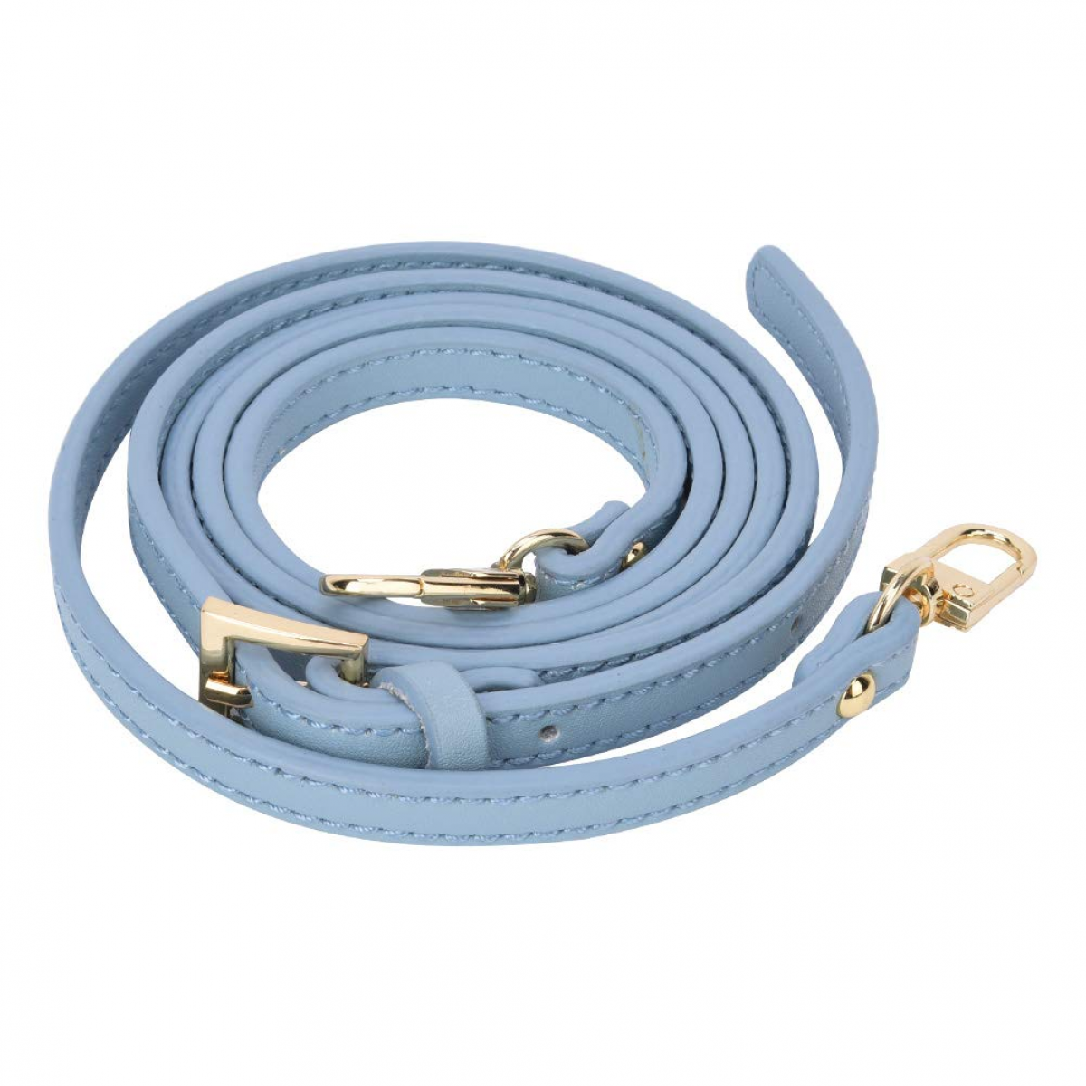 Curea de umăr din piele reglabilă pentru geantă, accesoriu DIY, 107 până la 125 cm (albastru silențios) - COMFORTXL