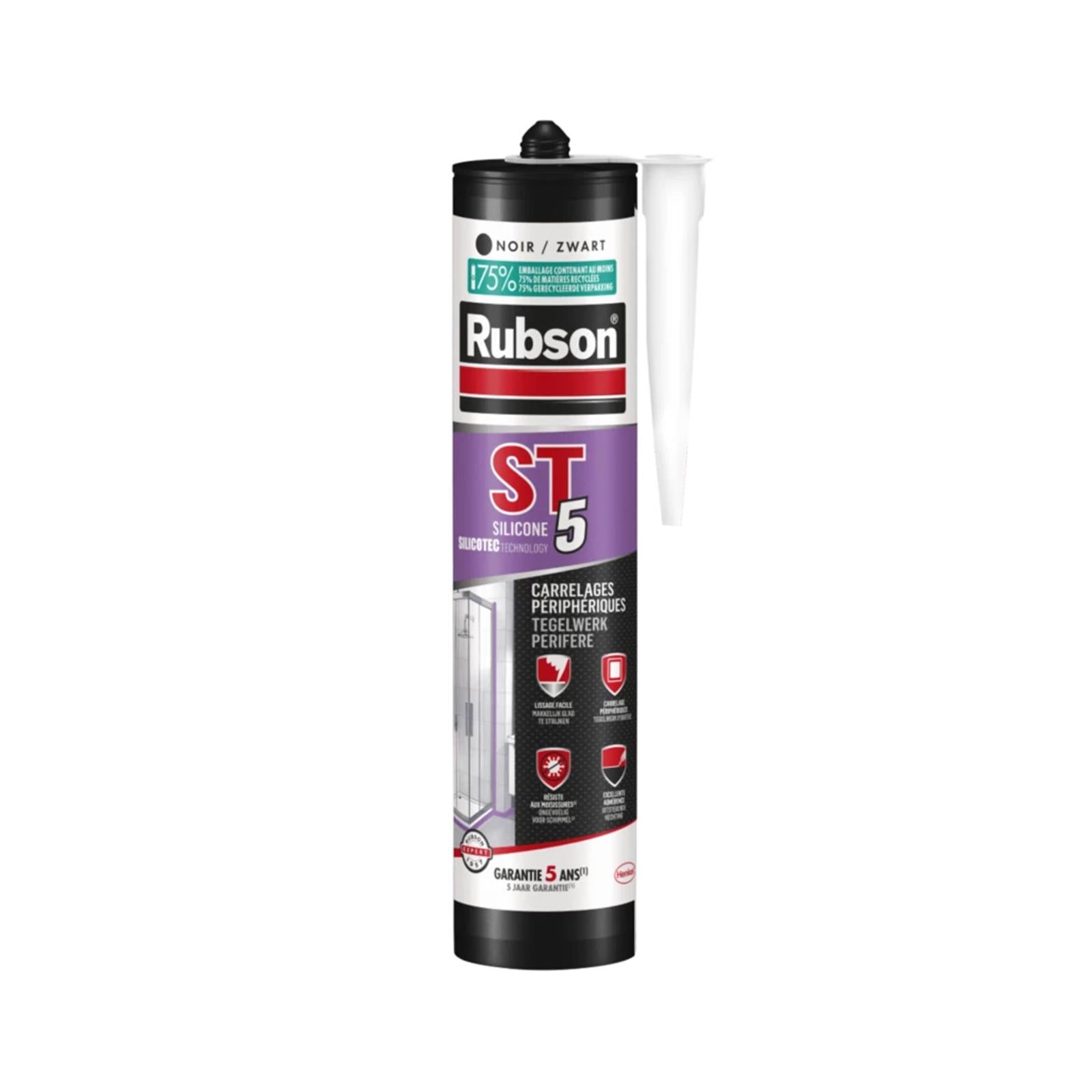 Mastic sanitaire ST5 multi-usages gris moyen 300ml RUBSON - 6